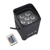 Waterproof LED Par Light UV 6in1 Battery Powered Wireless Remote Control & Wifi Led Flat Wash Light
