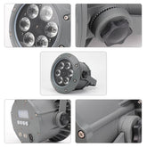 6LED Par Lights IP65 Waterproof 40W Stage Lights, DMX512 Sound Activated Control RGBW Disco DJ Lights for Outdoor Party Concert Club KTV Music Show Garden Wedding