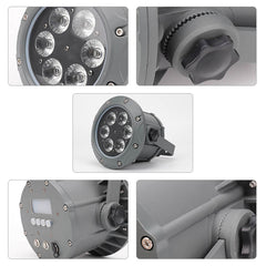 6LED Par Lights IP65 Waterproof 40W Stage Lights, DMX512 Sound Activated Control RGBW Disco DJ Lights for Outdoor Party Concert Club KTV Music Show Garden Wedding