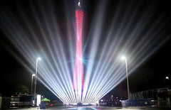 380W haz de luz impermeable con cabezal móvil DMX512 equipo de discoteca DJ al aire libre impermeable fiesta Club escenario luces búsqueda luz cielo ciudad luz