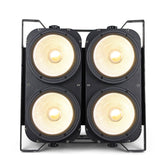 4x100w Cob Led Par Lights, Cob Led DMX Blinder Stage Lights, Blinders Light Cob 4 Eye Matrix Par Lights for Stage Lighting, 3200k Warm White Color Party Lights Dj Disco Lights for Wedding Parties
