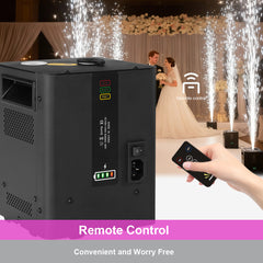 Mini Cold Spark Rechargeable Battery Remote Mini Electronic DJ Equipment DMX Disco Stage Light Effect For Wedding Event Party