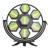 7LED 100W Hexagonal Retro Stage PAR Light for Disco and DJ Parties Background Effect – A Sound Active Rave Light with Tungsten-Look Filament and RGB 3in1 Glow of Strobe Lamp
