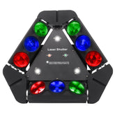 Spider Moving Head Lights, DJ Lights 9 LEDs Heads with Lase RGB Stage Lighs DMX-512 and Sound Activated Great for Wedding Disco Dj Party Light