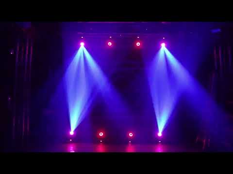 Stage Lights Moving Head Lights 8 Gobos 8 Colors 60W Spotlights DMX 512 with Sound Activated for Wedding DJ Party Stage Lighting