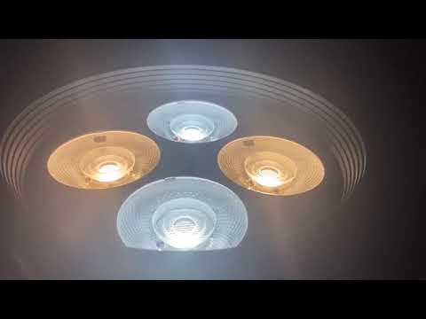 Stage Light, COB Lights 400W DJ Light 4-Eye White Stage Lighting, Warm White/Cool White LED Stage Spotlight,Brighter DMX512 Party Lights 15CH for Church Wedding Theater