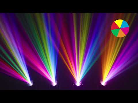 280W Moving Head Stage Lights 13Gobos 14 Colors Beam Spotlights Linear Zoom DJ Lights with Frost & Rainbow Wheel Strobe Effect Disco Lights for Party Disco KTV Bar Show