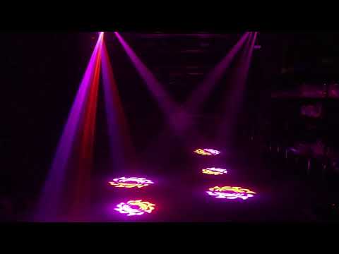 30W Moving Head Light DJ Lighting Stage Lights with 8 Colors by Sound Activated and DMX 512 Control Spot Light Lase Light for Wedding Disco Party Nightclub Church.