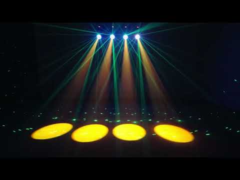 80W LED Moving Head Light Rotating DJ Lighting Stage Lights with 8 Gobos and 8 Colors Beam Spotlight by DMX and Sound Activated for Parties Wedding Church Live Show Bar Club