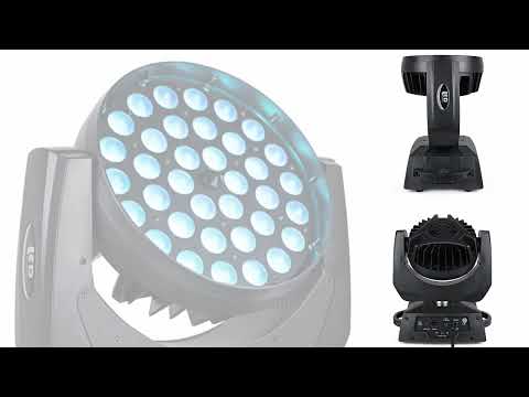 Stage Lights, 36x3W LED Wash Lights RGBW, DMX/Sound Activated DJ Lights, Moving Head Lights for DJ Show, Bar, KTV, Disco, Party Lighting