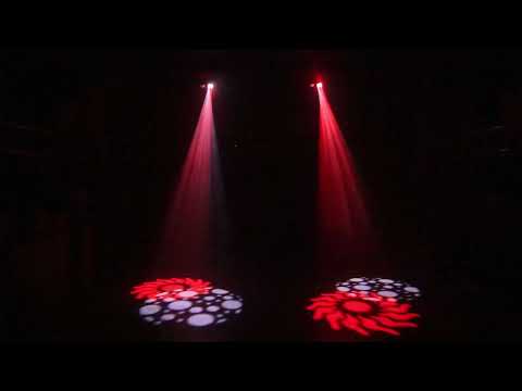 DJ Light Disco Light, Stage Light 4in1 with RGBW Beam, Led Strobe, Red Green Pattern and Marquee Effect Light, Perfect for Wedding Bar Club Disco Party Festival Stage & DJ Lighting