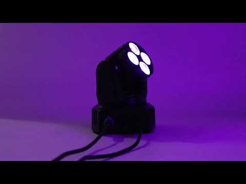 100W RGBW 4 in 1 Moving Head Lighting DJ Lights Sound Active LED Wash Stage Lights Professional DMX 4/16CH Disco Lights for Party KTV Pub Bar Show Wedding