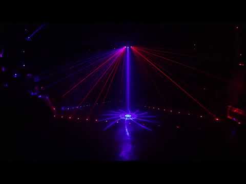 DJ Lights,Beam Effect Stage Light RGB Sound Activated Pattern Party Lights by DMX Control Strobe Light for Birthday Friend Party Disco Dancing Bar Club