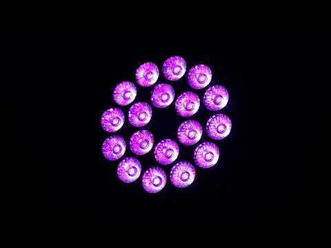 180W LED Stage Par Lights, RGBW 18 LED Uplights by DMX Control and Sound Activated Uplighting for DJ Disco Club Festival Wedding Party Church Stage Lighting