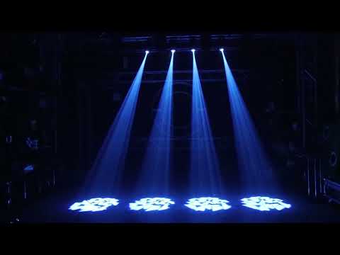 30W Moving Head Light LED Stage Lighting DJ Lights with RGBW Cycle Strip Beam Spotlight by Remote and DMX Control for Parties Wedding Church Live Show Club Bar