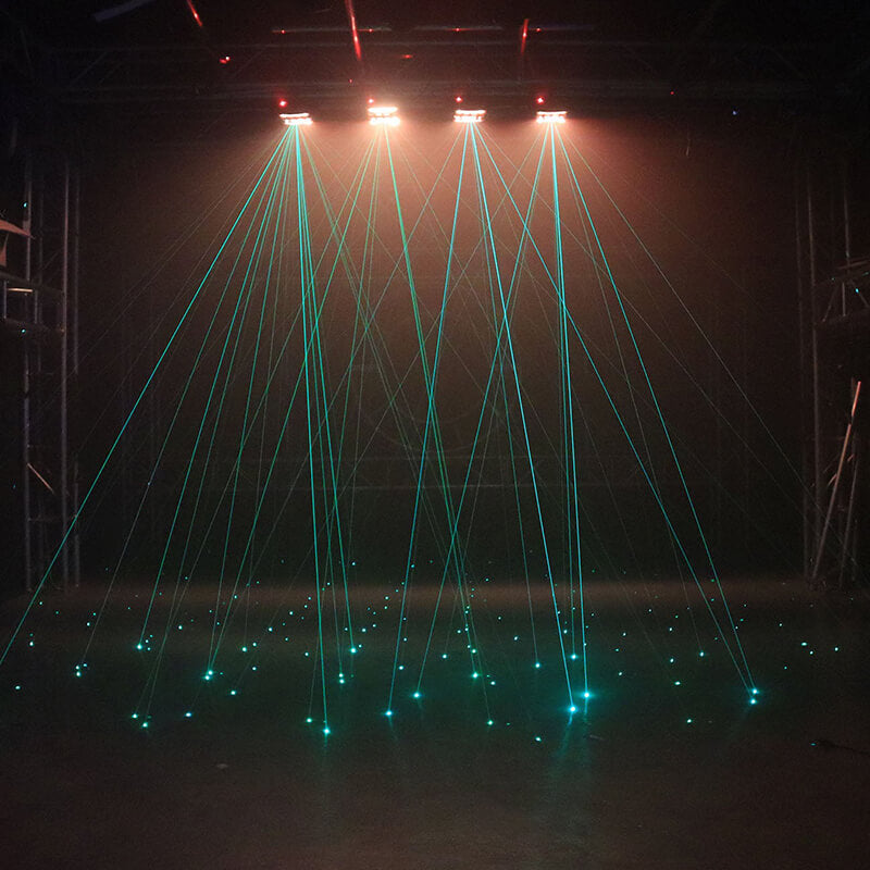 Spider Moving Head Light with 8x3W RGBW LEDs Beam DJ Lights Laser Light and 2 Pixel Light Strips, Sound Activated/DMX-512 Control Perfect for Party Disco Wedding Live Stage Lighting