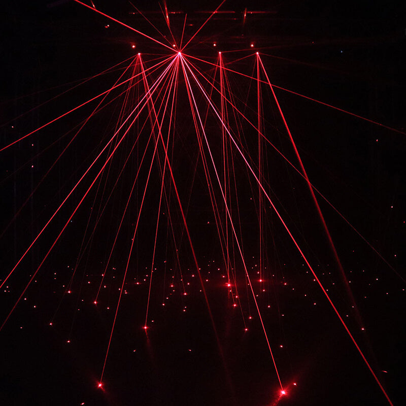 Spider Moving Head Light with 8x3W RGBW LEDs Beam DJ Lights Laser Light and 2 Pixel Light Strips, Sound Activated/DMX-512 Control Perfect for Party Disco Wedding Live Stage Lighting
