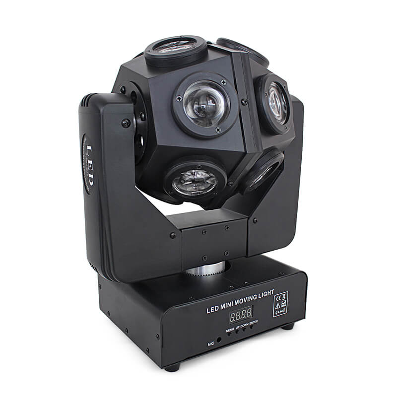 Moving Head Beam Light 120W LED RGBW 360°Rotation Moving Head Light DJ Lights DMX 512 with Sound Activated for Stage Lighting Party Disco Club Wedding