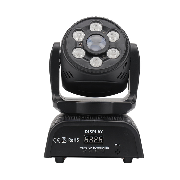 Moving Head Light LED RGBW Beam/Wash Effect Stage Lights Professional DMX Control Sound Activated DJ Lights for Chrismas Disco and Nightclub