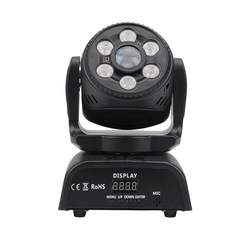 Moving Head Light LED RGBW Beam/Wash Effect Stage Lights Professional DMX Control Sound Activated DJ Lights for Chrismas Disco and Nightclub