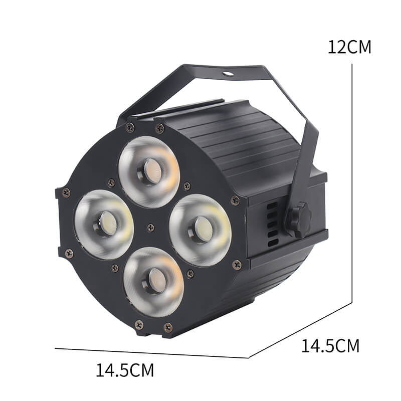 COB-Licht mit Scheunentüren, 4 LED-Par-Lichter, DMX512, professionelle DJ-Par-Lichter, Strahler für Theater, Studio, Fotostudio, Heimdekoration, Party, Kirche, Event, Hochzeit 