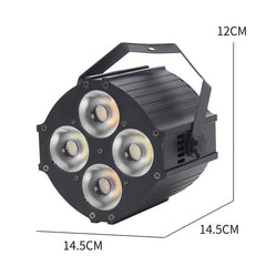 COB-Licht mit Scheunentüren, 4 LED-Par-Lichter, DMX512, professionelle DJ-Par-Lichter, Strahler für Theater, Studio, Fotostudio, Heimdekoration, Party, Kirche, Event, Hochzeit 