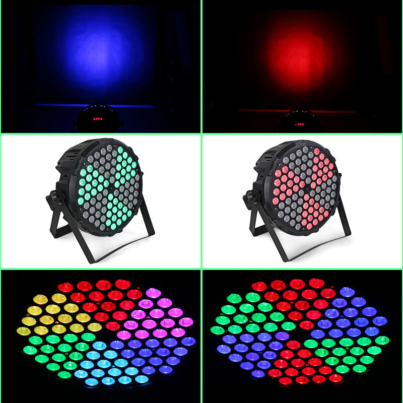 Focos Par LED de aluminio 84X3W RGB 3 en 1 Flat Par DMX512 Equipo de DJ de estudio profesional 
