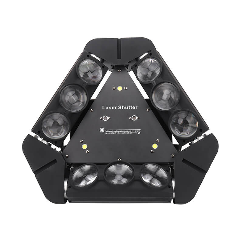 Spider Moving Head Lights, DJ Lights 9 LEDs Heads with Lase RGB Stage Lighs  DMX-512 and Sound Activated Great for Wedding Disco Dj Party Light