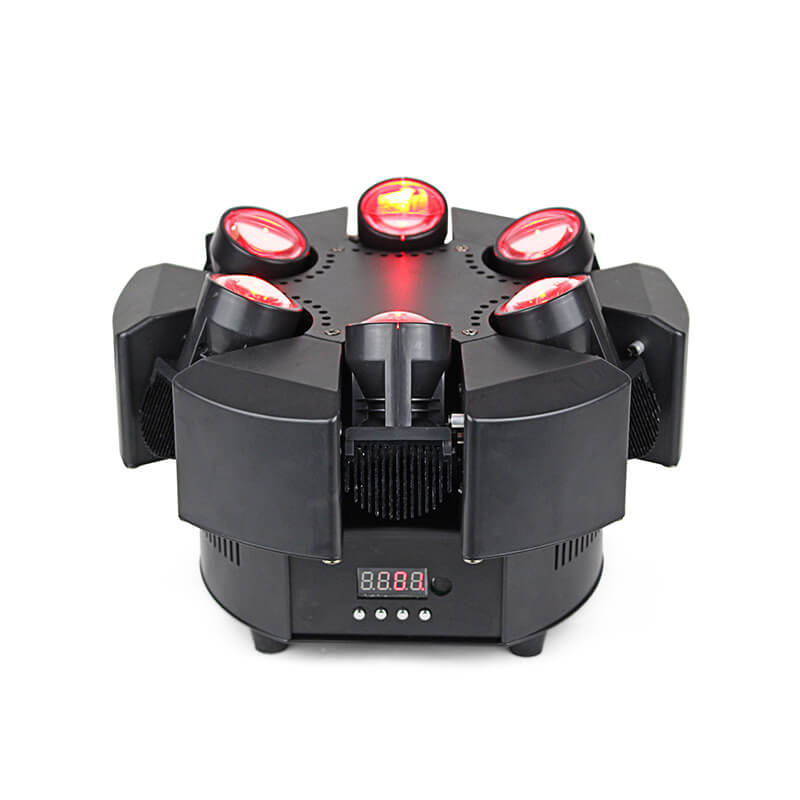 Stage Lights 6 Beams RGBW LED Moving Head Beam Light DMX Party Club Bar Stage Lighting Par Lighting Sound Activated for DJ KTV Disco Party Wedding Concert Festival