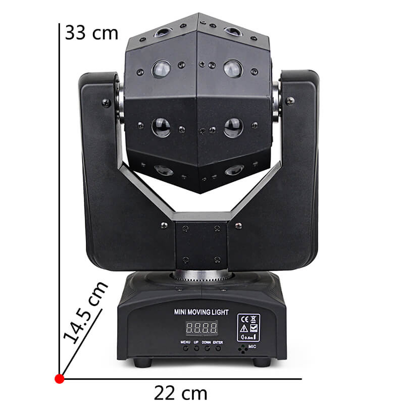 16x3W RGBW 4in1 DJ Lights DMX512 Moving Head Lamps, Disco Ball Lights Stage Lights DJ Disco Party Lights for DJ Disco KTV Party