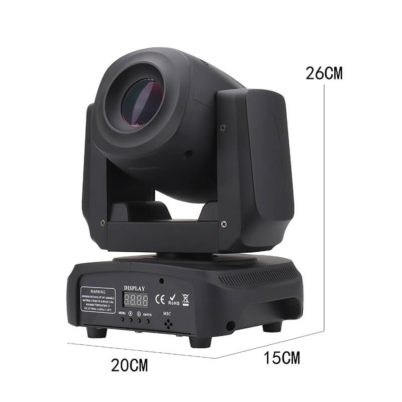 85W DJ Light Moving Head Lights Rotating 3-Facet Prism LED Spot Moving Heads with 8 Gobos Stage Lighting by DMX and Sound Activated Control for Parties Wedding Church Live Band Show Bar