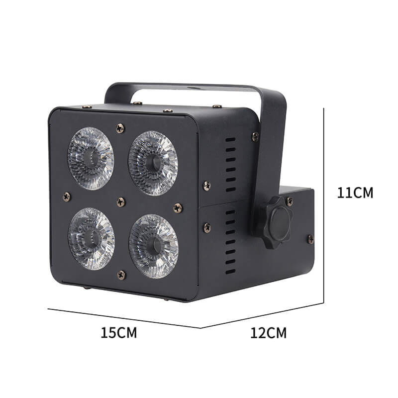Aluminum Led 4*15W LED Par Lights Flat Par Cans DJ Stage Light
