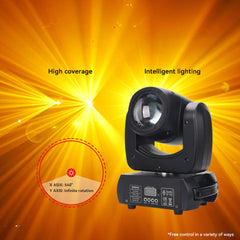 100W Moving Head DJ Lights Rotating Prism Stage Light LED Beam Lighting and 7 Gobos Spotlight with Sound Activated and DMX Control for Wedding Parties Church Live Show Disco Bar