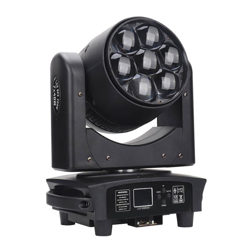7x40W RGBW 4 in 1 Bee Eye Led Beam Zoom Moving Head Wash Light DJ Disco Stage Effect Lights