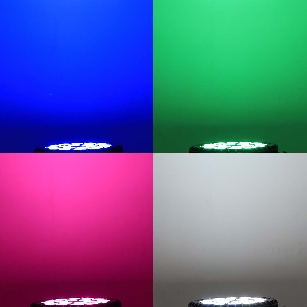 180W LED Stage Par Lights, RGBW 18 LED Uplights by DMX Control and Sound Activated Uplighting for DJ Disco Club Festival Wedding Party Church Stage Lighting