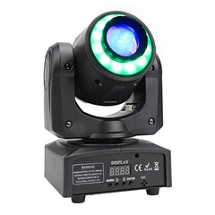 30W Moving Head Light LED Stage Lighting DJ Lights with RGBW Cycle Strip Beam Spotlight by Remote and DMX Control for Parties Wedding Church Live Show Club Bar
