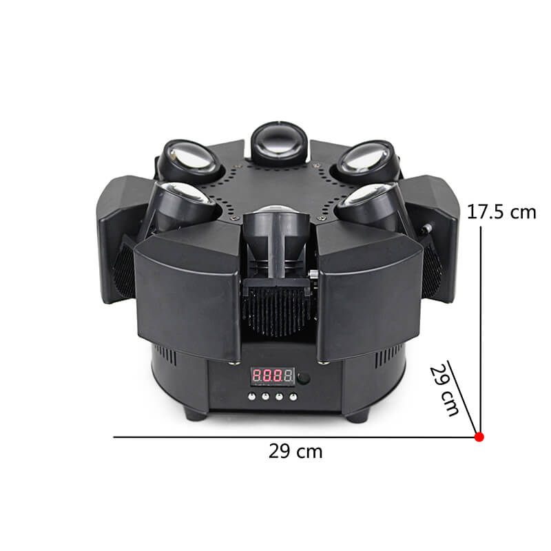 Stage Lights 6 Beams RGBW LED Moving Head Beam Light DMX Party Club Bar Stage Lighting Par Lighting Sound Activated for DJ KTV Disco Party Wedding Concert Festival