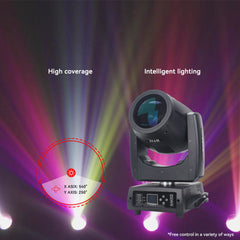 7R 230W Beam Moving Head Light - 17 Gobos RGBW Beam Lights - 14 Colors Led Moving Head Light Dj Lights - 16CH DMX512 Sound Control for Church Wedding Disco Party