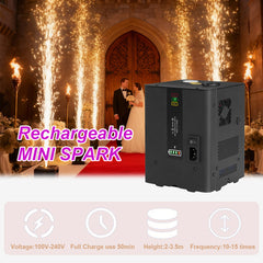 Mini Cold Spark Rechargeable Battery Remote Mini Electronic DJ Equipment DMX Disco Stage Light Effect For Wedding Event Party
