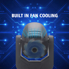 Moving Head Lights LED 200W Beam Stage Light 17 Gobos 14 Colors Spotlights 24-Facet Prism DMX512 Dj Stage Light with Unique Aperture Effect for Christmas Wedding Party Dance Disco Bar
