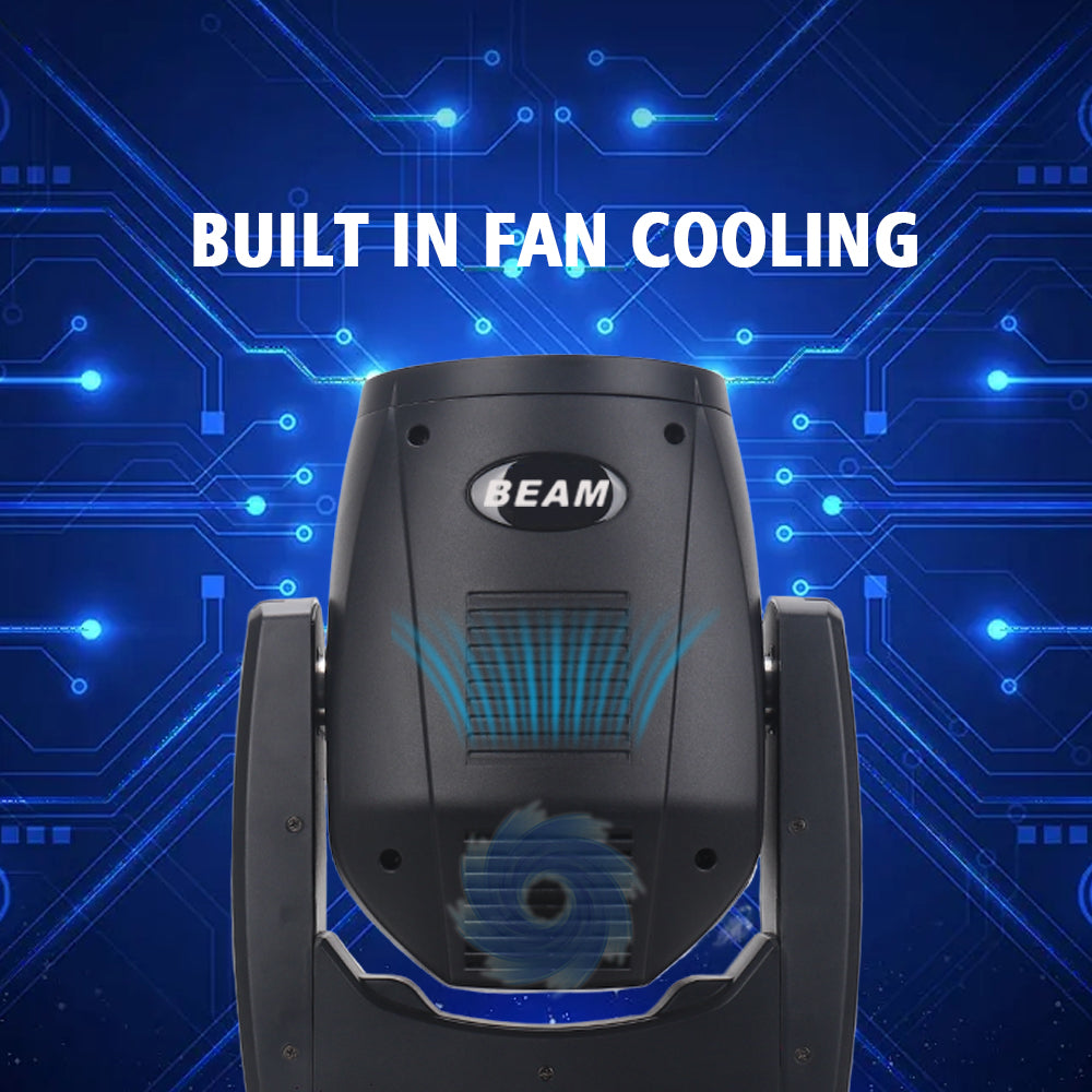 7R 230W Beam Moving Head Light - 17 Gobos RGBW Beam Lights - 14 Colors Led Moving Head Light Dj Lights - 16CH DMX512 Sound Control for Church Wedding Disco Party