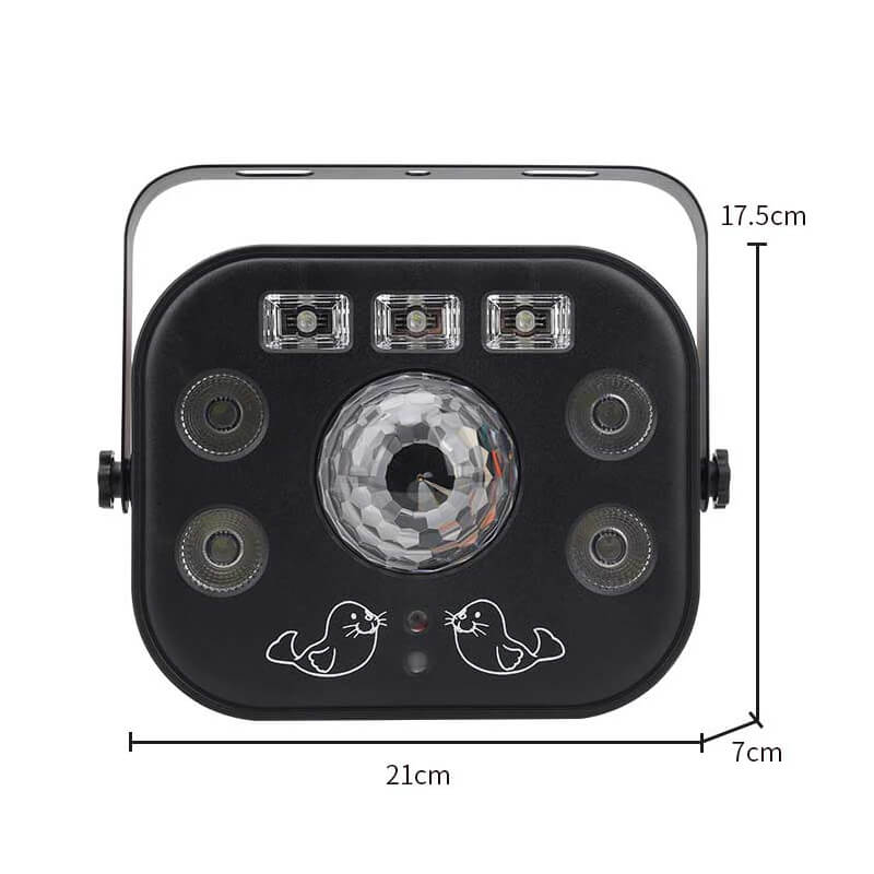 Disco Light Party Light, Led DJ Lights 5 in 1 with Magic Kaleidoscope Ball, Led Patterns Strobe Light and Purple UV Light, Great for Stage & dj Lighting, Disco Club Party Church Lights