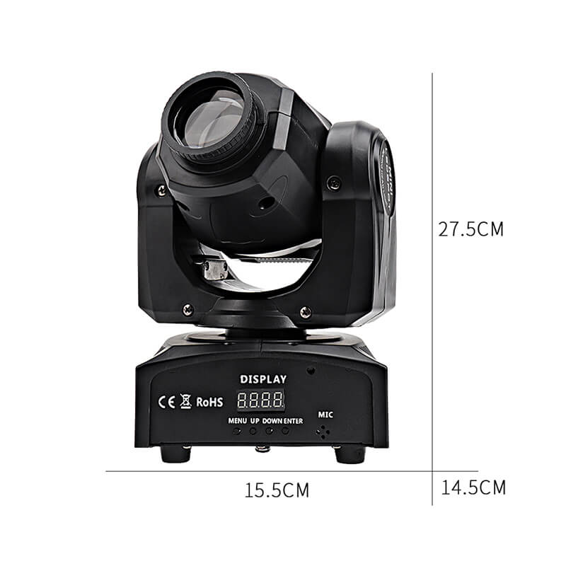 30W LED Moving Head Light with Remote 8 GOBO 8 Pattern Spotlight by DMX Controlled 9/11CH for Disco Club Party Stage Lighting Shows