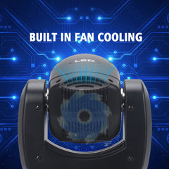 100W Moving Head DJ Lights Rotating Prism Stage Light LED Beam Lighting and 7 Gobos Spotlight with Sound Activated and DMX Control for Wedding Parties Church Live Show Disco Bar