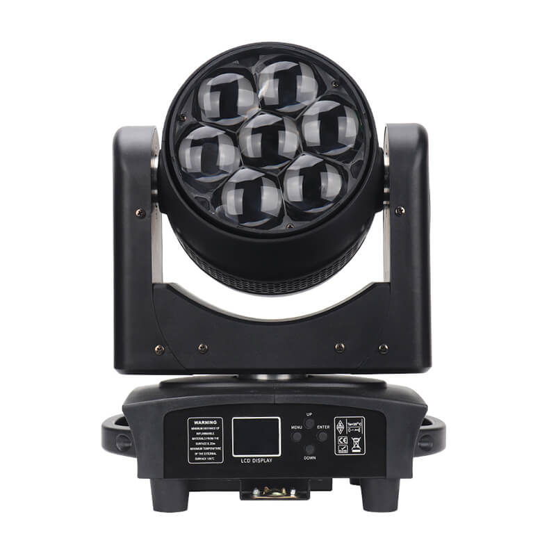 7x40W RGBW 4 in 1 Bee Eye Led Beam Zoom Moving Head Wash Light DJ Disco Stage Effect Lights