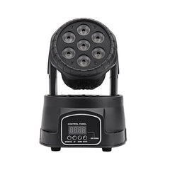 Moving Head Light RGBW 4in1 Stage Lighting DJ Lights 7 x 10W LED Beam Spotlight 9/14 CH Wash Light with DMX and Sound Activated for Church Wedding Parties Live Show Bar