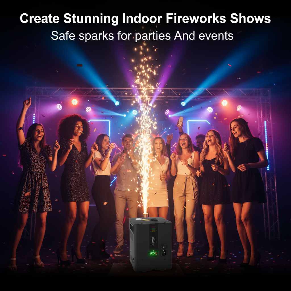 Mini Cold Spark Rechargeable Battery Remote Mini Electronic DJ Equipment DMX Disco Stage Light Effect For Wedding Event Party