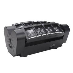 Spider Moving Head Light with 8x3W RGBW LEDs Beam DJ Lights Laser Light and 2 Pixel Light Strips, Sound Activated/DMX-512 Control Perfect for Party Disco Wedding Live Stage Lighting