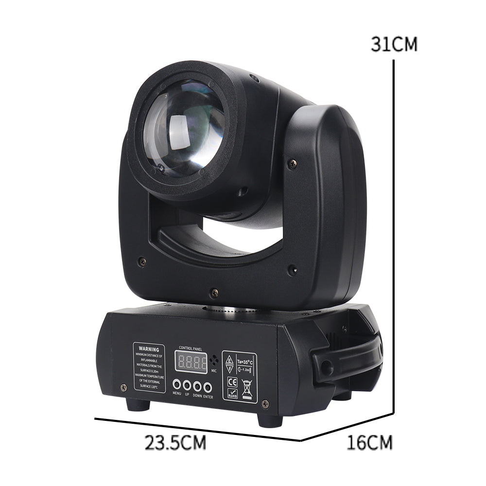 100W Moving Head DJ Lights Rotating Prism Stage Light LED Beam Lighting and 7 Gobos Spotlight with Sound Activated and DMX Control for Wedding Parties Church Live Show Disco Bar