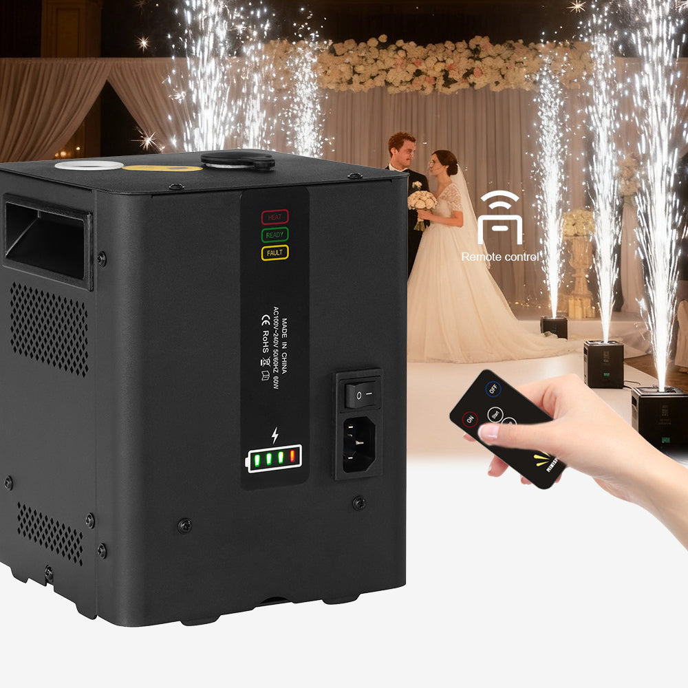 Mini Cold Spark Rechargeable Battery Remote Mini Electronic DJ Equipment DMX Disco Stage Light Effect For Wedding Event Party
